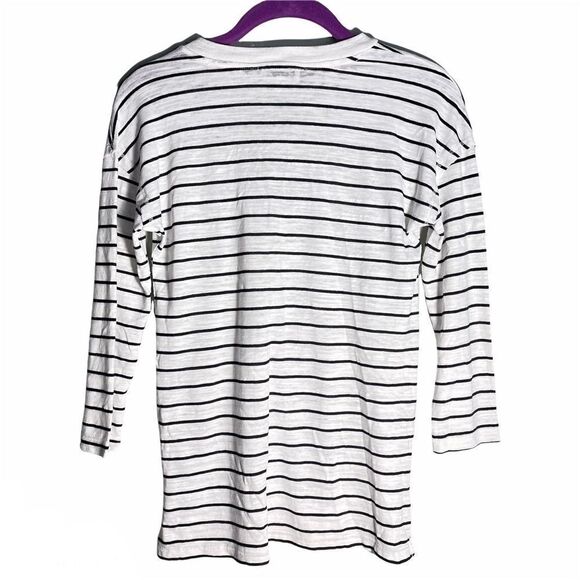 Lucky brand cutout striped burnout sheer tee t shirt top EUC XS extra small - Picture 3 of 13